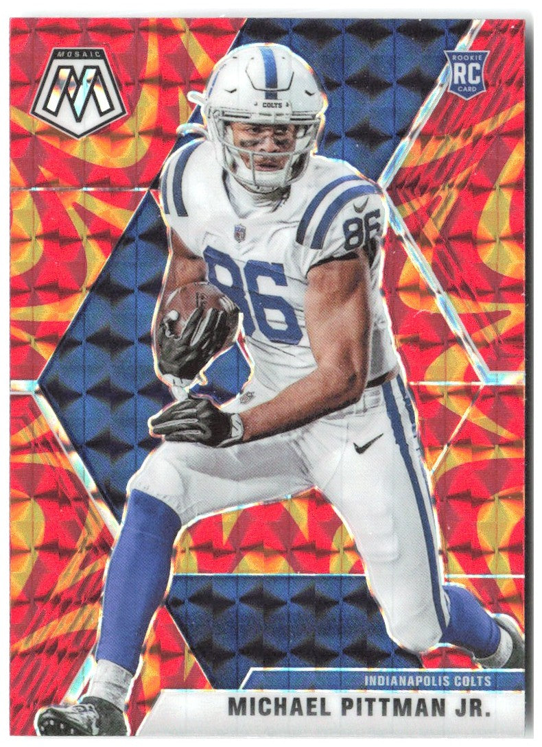 Michael Pittman Jr. Mosaic - Prizm Reactive Orange 214 2020 Indianapolis Colts