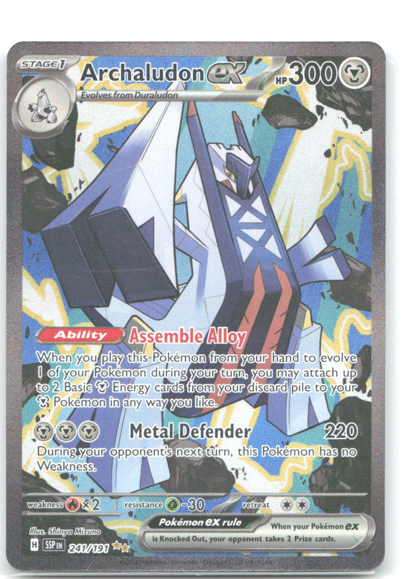 Archaludon ex Holo Special Illustration Rare SV08 Surging Sparks 241/191 NM