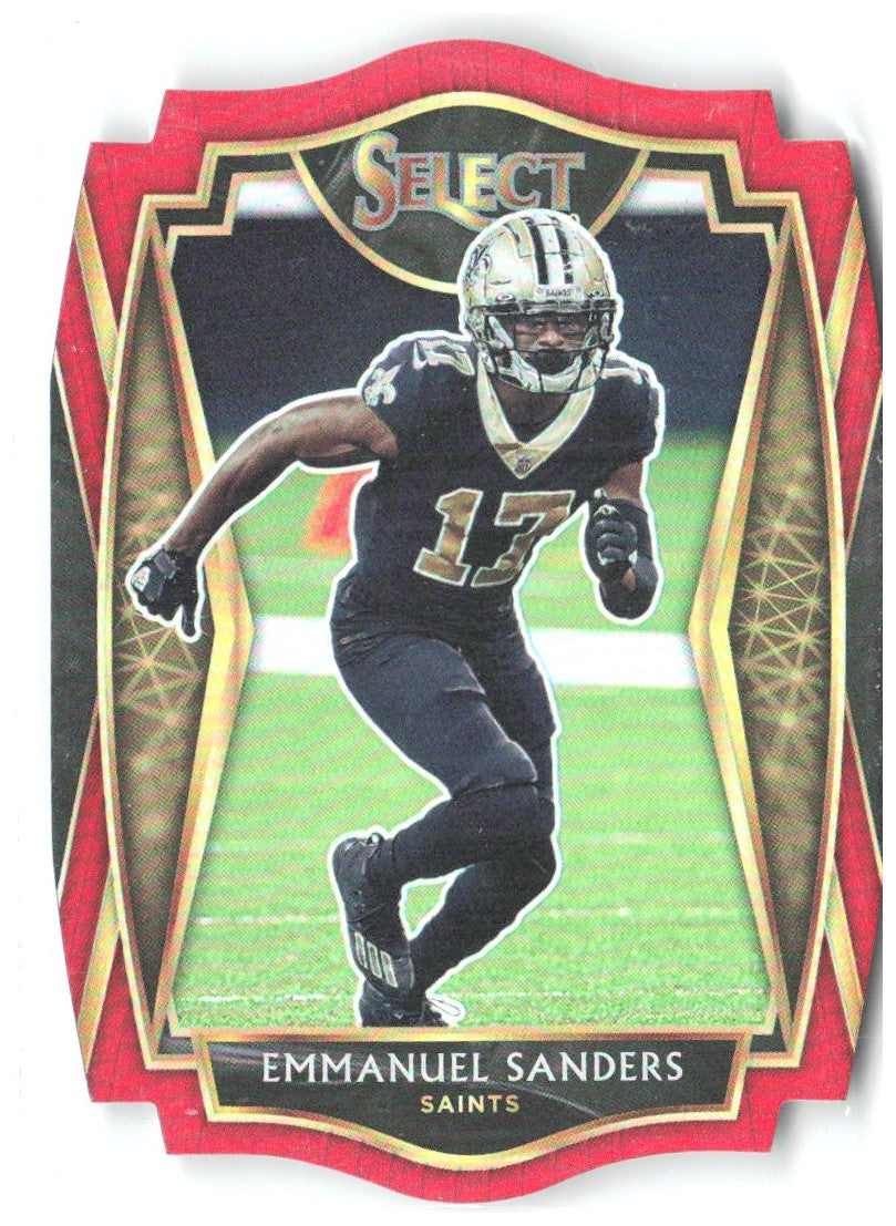 Emmanuel Sanders Panini Select - Red Prizm Die Cut 142 2020 New Orleans Saints