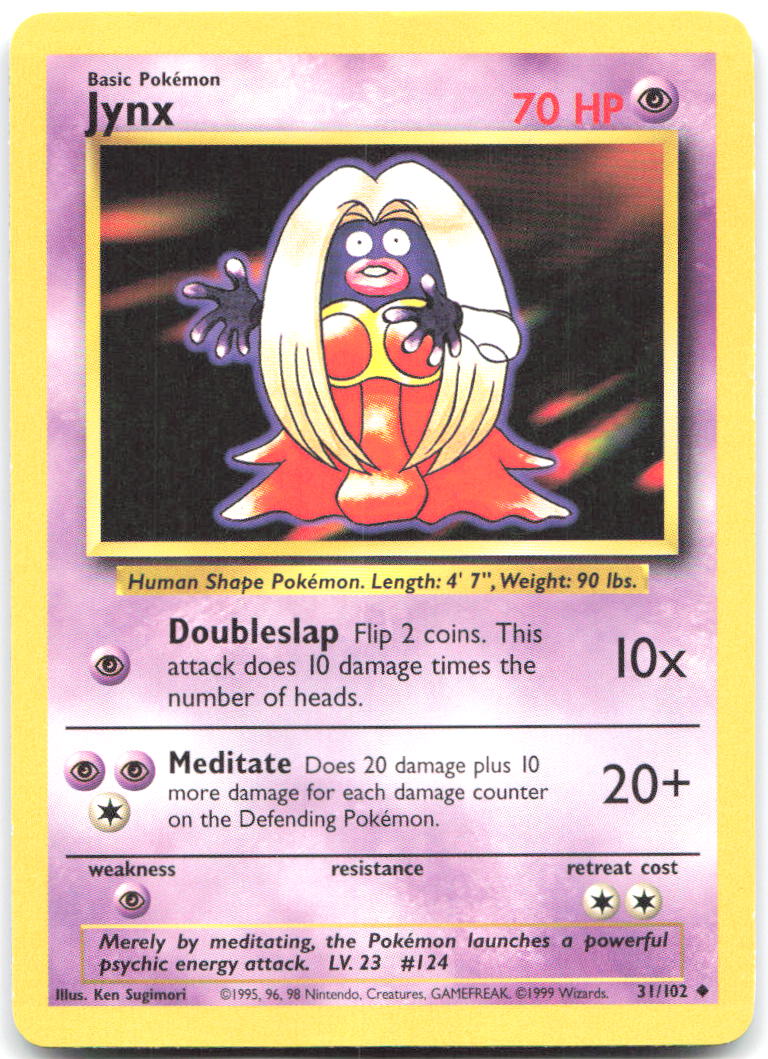 Jynx Uncommon Base Set 031/102 LP Ken Sugimori