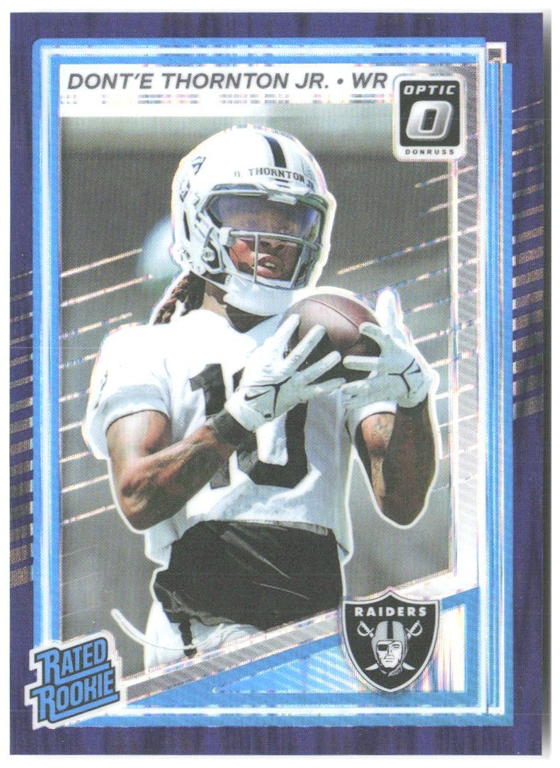 Dont'e Thornton Jr. Donruss Optic - Purple Shock 279 2025 Las Vegas Raiders