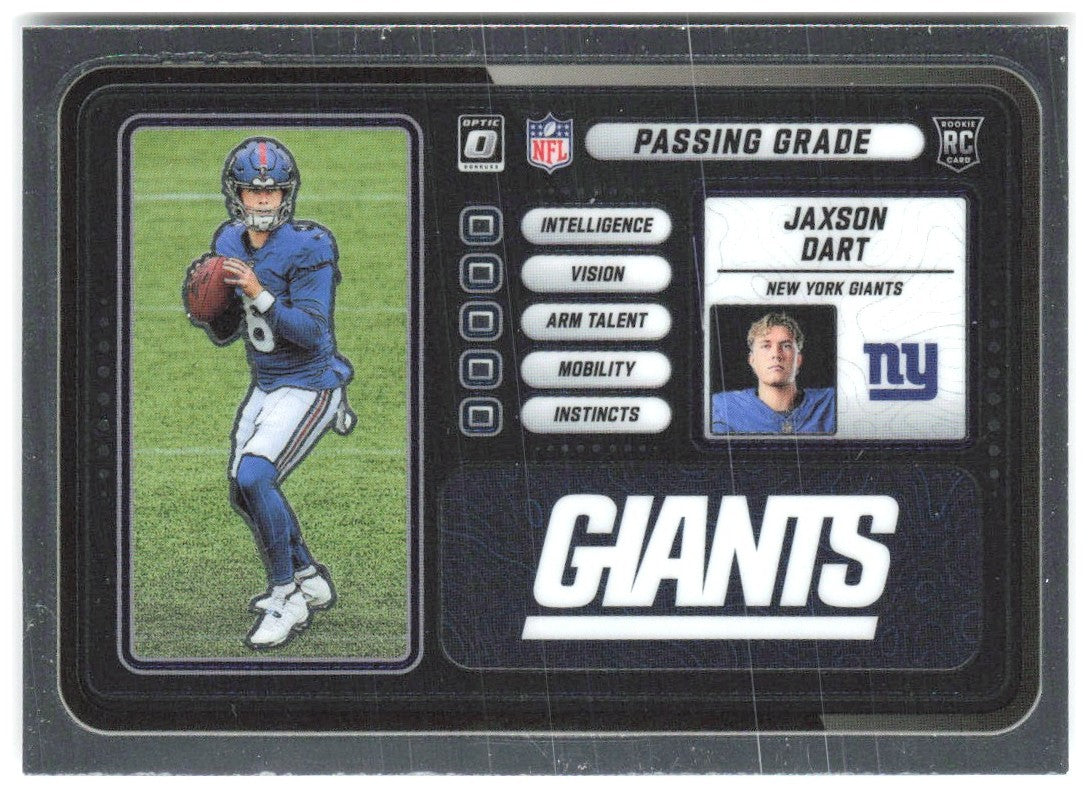Jaxson Dart Donruss Optic - Passing Grade 2 2025 New York Giants