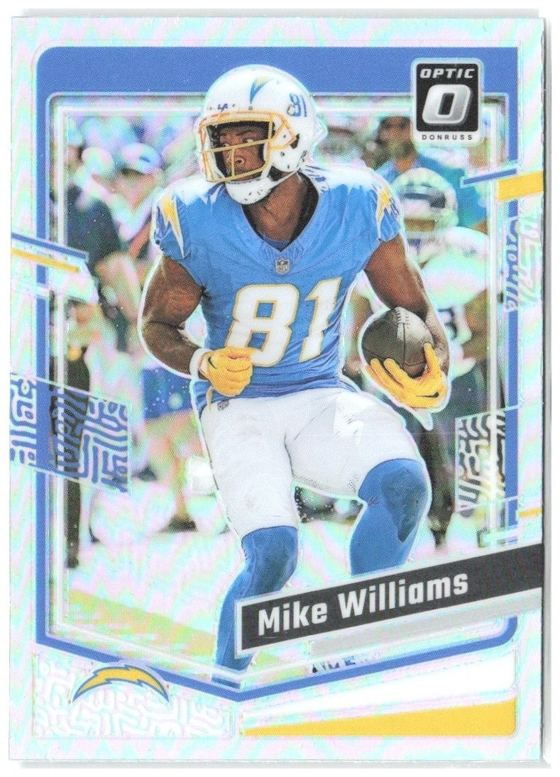 Mike Williams Donruss Optic - Holo 107 2023 Los Angeles Chargers