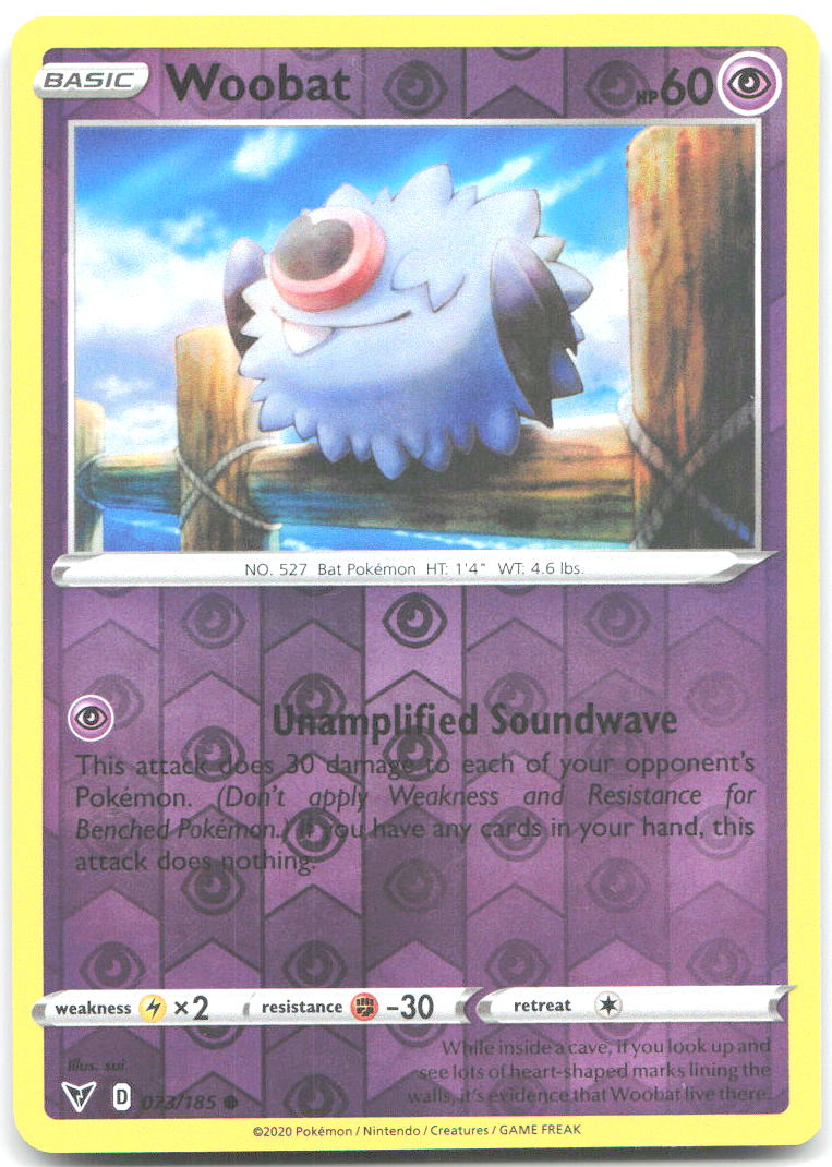 Woobat Reverse Holo Common SWSH04 Vivid Voltage 073/185 NM sui