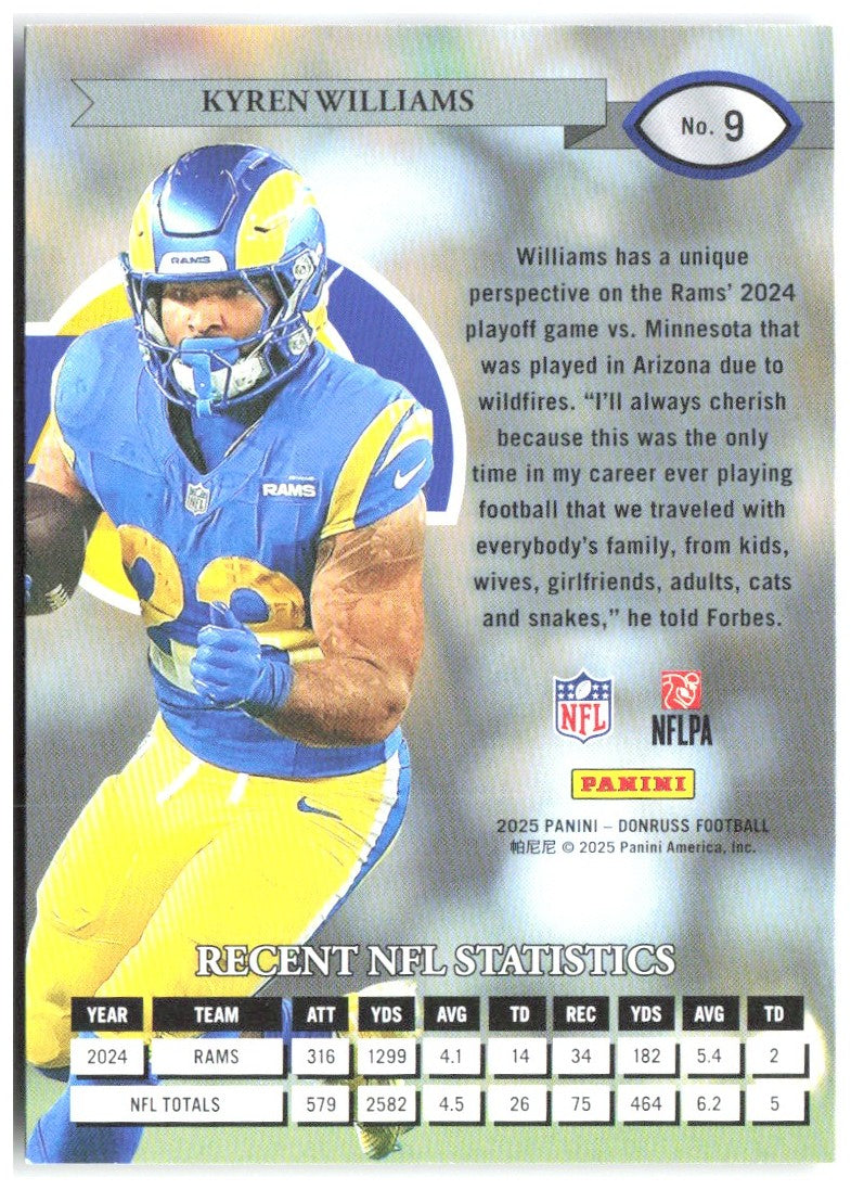 Kyren Williams Donruss - Retro 1995 9 2025 Los Angeles Rams