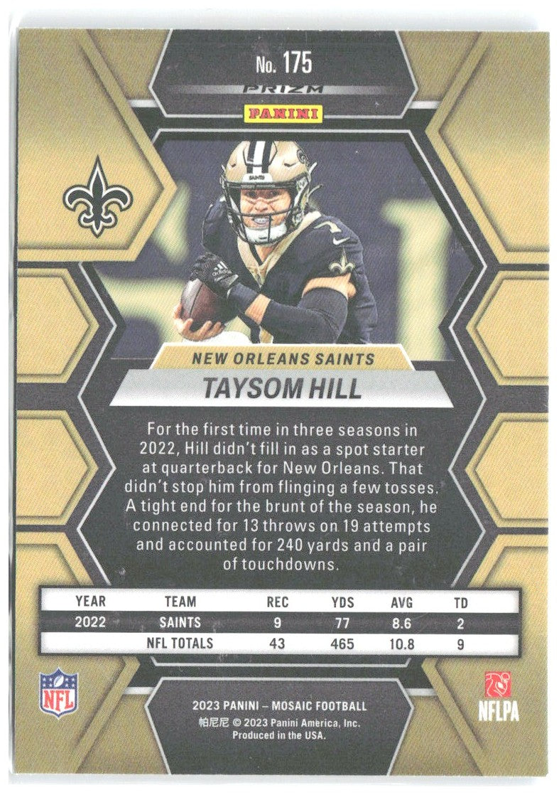 Taysom Hill Panini Mosaic - Reactive Blue Mosaic 175 2023 New Orleans Saints