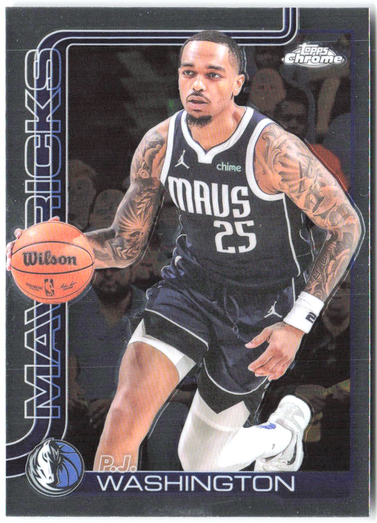 P.J. Washington Topps Chrome 19 2025-26 Dallas Mavericks