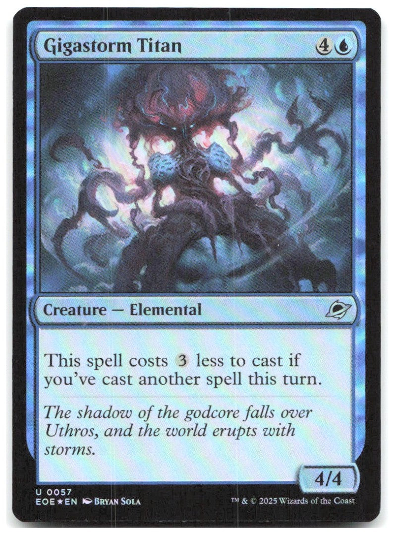 Gigastorm Titan Foil U Edge of Eternities 57 NM Bryan Sola