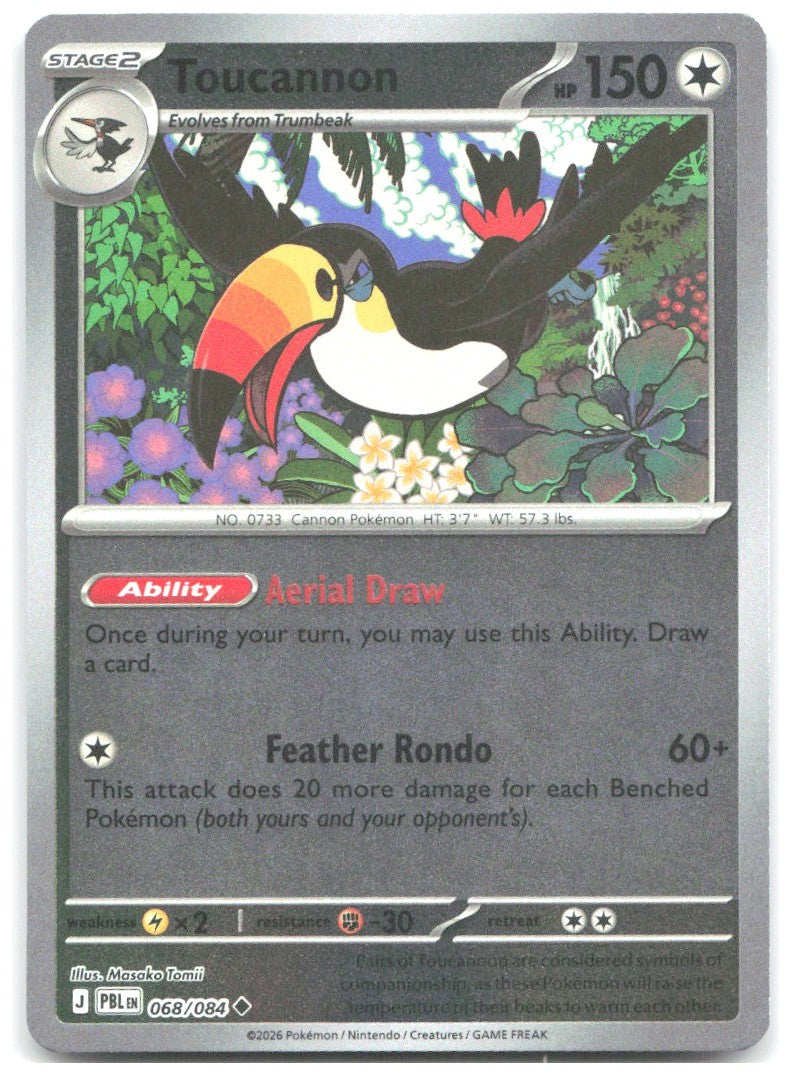 Toucannon Reverse Holo Uncommon ME05 Pitch Black 068/084 NM Masako Tomii