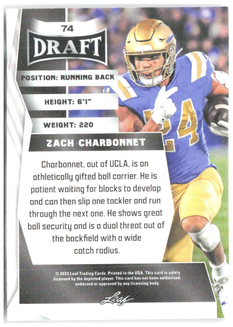 Zach Charbonnet Leaf Draft 74 2023