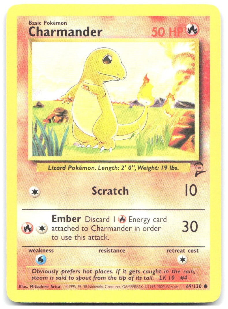 Charmander Common Base Set 2 069/130 NM Mitsuhiro Arita