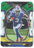 Damar Hamlin Panini Select Green and Yellow Prizm Die Cut 100 2022 Buffalo Bills