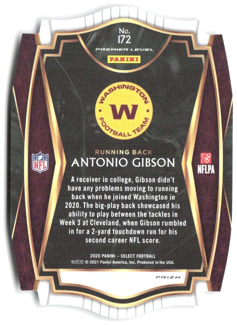 Antonio Gibson Select - Purple Prizm Die Cut 172 2020 Washington Football Team