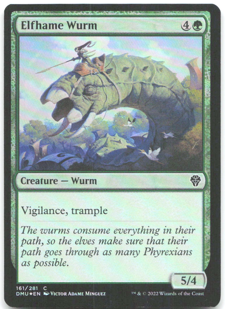 Elfhame Wurm Foil C Dominaria United 161 NM Victor Adame Minguez