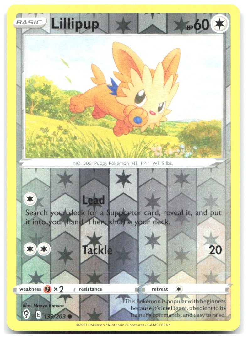 Lillipup Reverse Holo Common SWSH07 Evolving Skies 133/203 NM Naoyo Kimura
