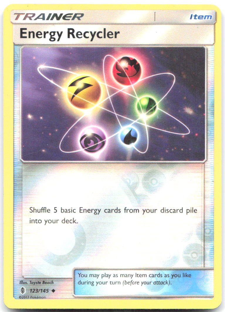 Energy Recycler Reverse Holo SM Guardians Rising 123/145 NM Toyste Beach