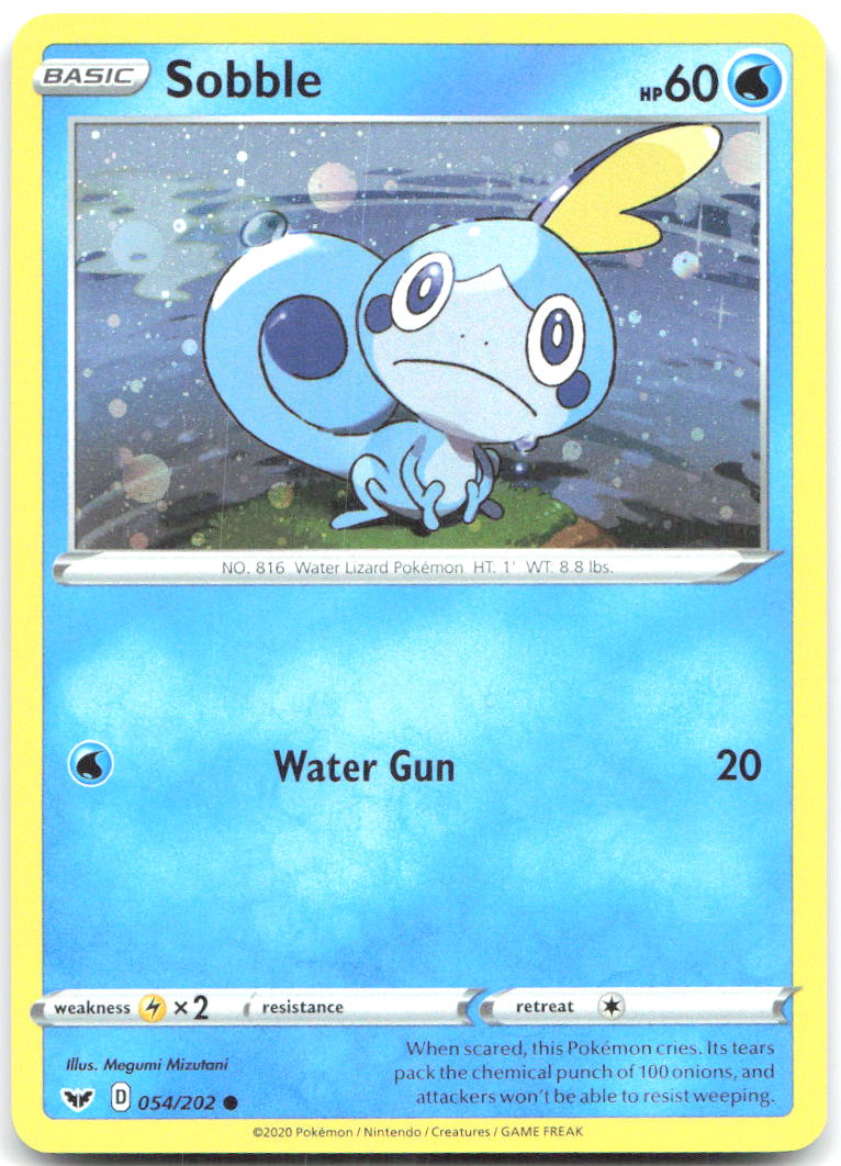 Sobble 054 Common SWSH01: Sword & Shield Base Set 054/202 NM Megumi Mizutani