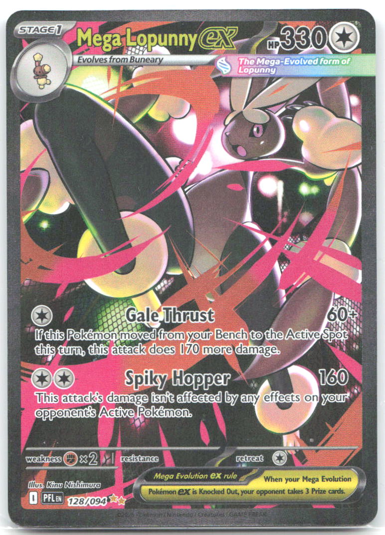 Mega Lopunny ex Holo Special Illustration Rare ME02: Phantasmal Flames 128/094 NM Kinu Nishimura
