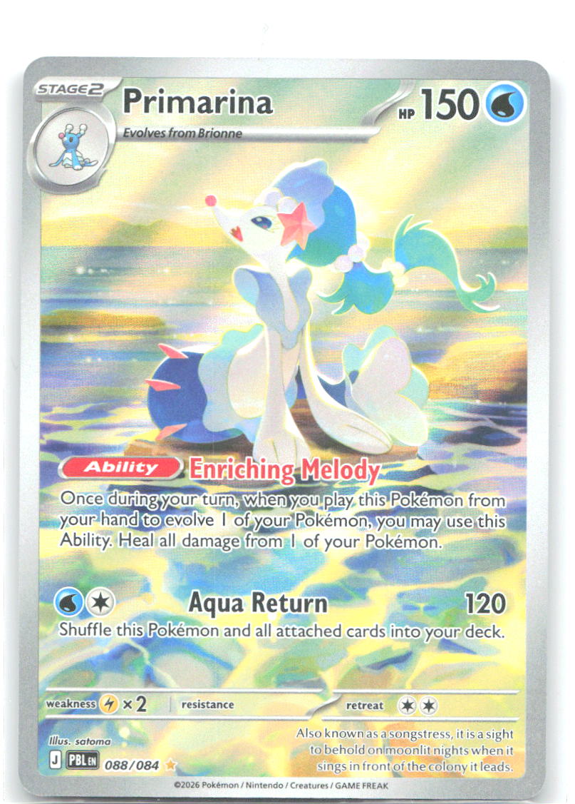 Primarina Holo Illustration Rare ME05 Pitch Black 088/084 NM satoma