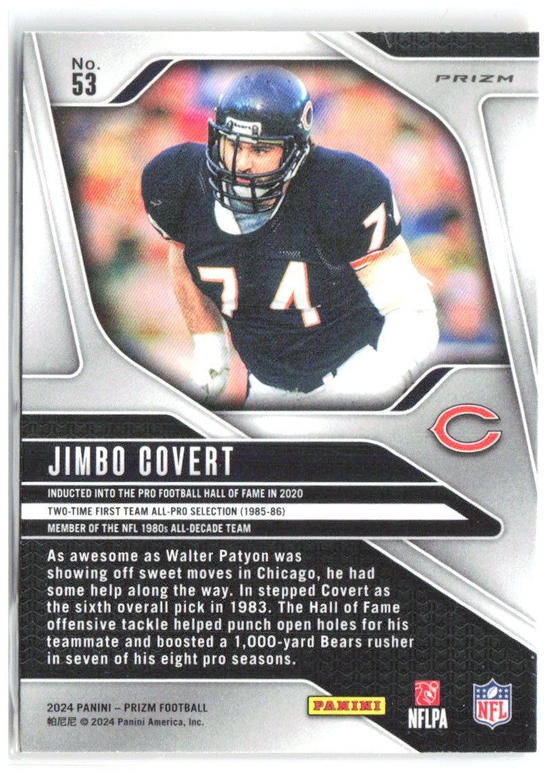 Jimbo Covert Panini Prizm - Lazer 53 2024 Chicago Bears