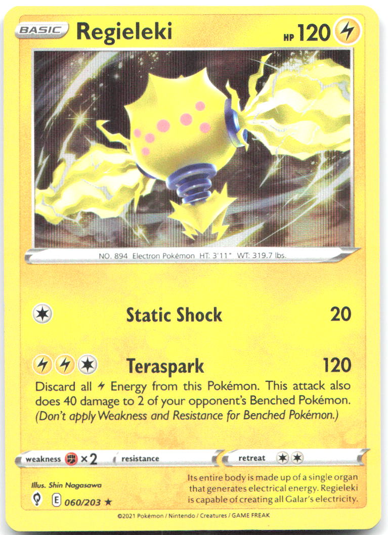 Regieleki Holo Rare SWSH07: Evolving Skies 060/203 NM Shin Nagasawa