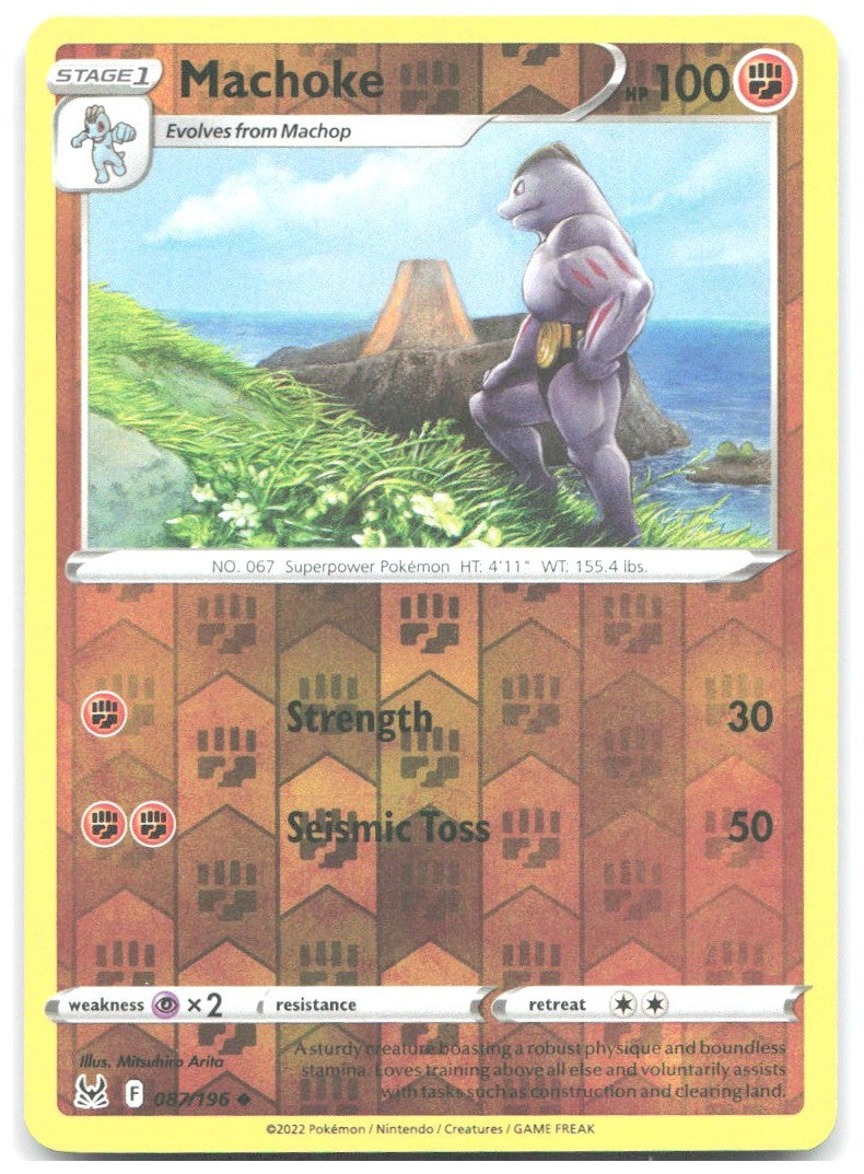 Machoke Reverse Holo Uncommon SWSH11 Lost Origin 087/196 NM Mitsuhiro Arita