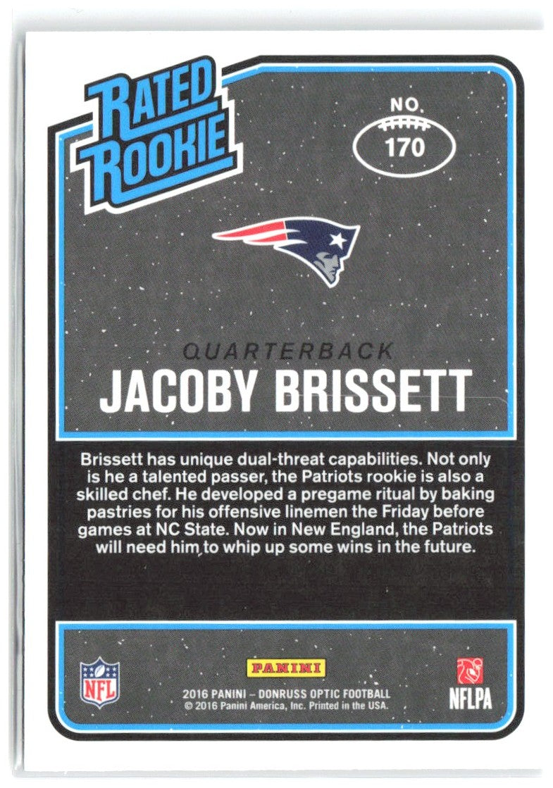 Jacoby Brissett Donruss Optic - Purple 170 2016 New England Patriots