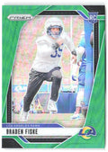 Braden Fiske Panini Prizm - Green 310 2024 Los Angeles Rams