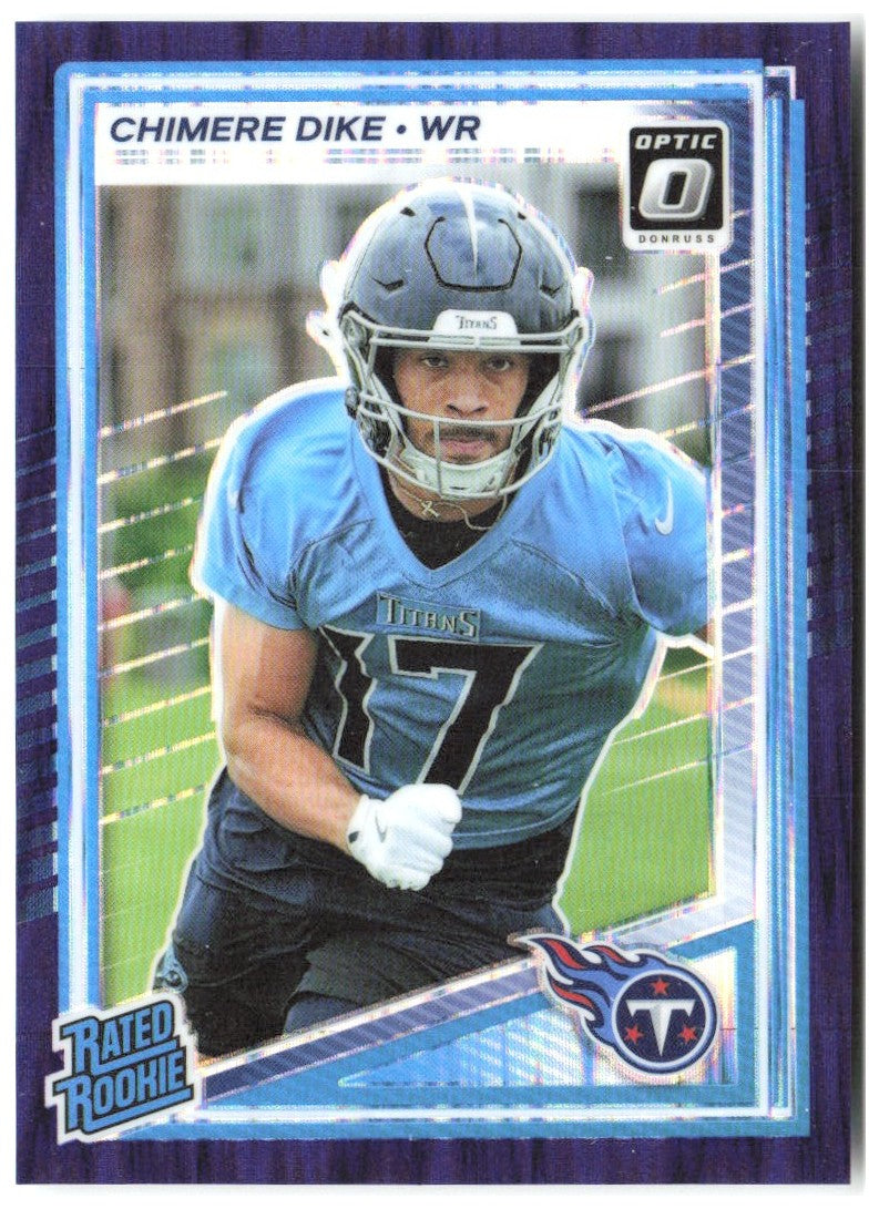 Chimere Dike Donruss Optic - Purple Shock 269 2025 Tennessee Titans