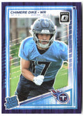 Chimere Dike Donruss Optic - Purple Shock 269 2025 Tennessee Titans