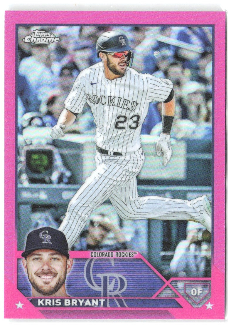 Kris Bryant Topps Chrome - Pink Refractors 80 2023 Colorado Rockies