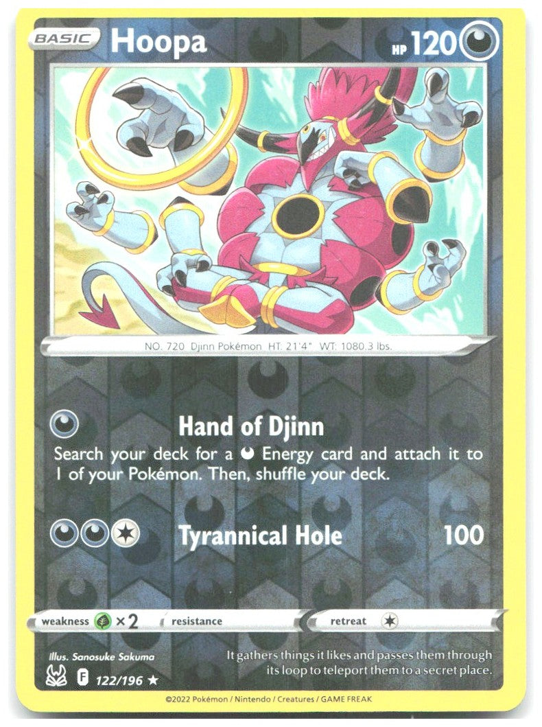 Hoopa Reverse Holo Rare SWSH11 Lost Origin 122/196 NM