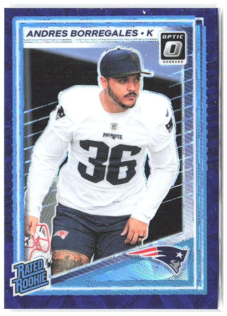 Andres Borregales Donruss Optic - Purple Scope 287 2025 New England Patriots