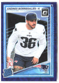 Andres Borregales Donruss Optic - Purple Scope 287 2025 New England Patriots