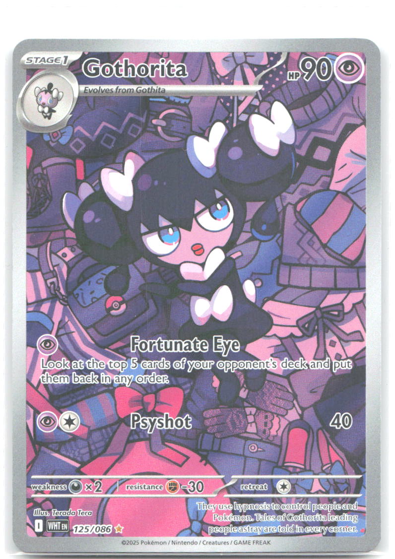 Gothorita Holo Illustration Rare SV: White Flare 125/086 NM Haru Akasaka