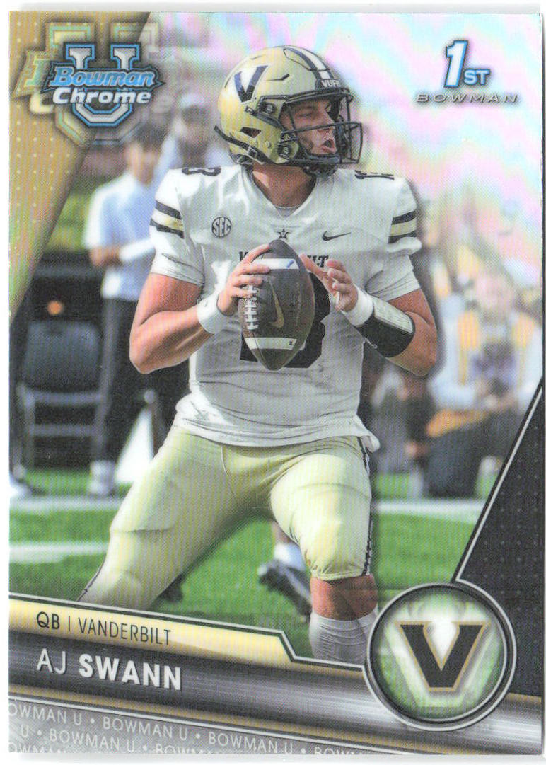 AJ Swann Bowman University Chrome - Refractor 116 2023 Vanderbilt Commodores