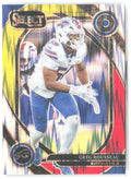 Greg Rousseau Panini Select - Red & Yellow Prizm Shock 272 2024 Buffalo Bills