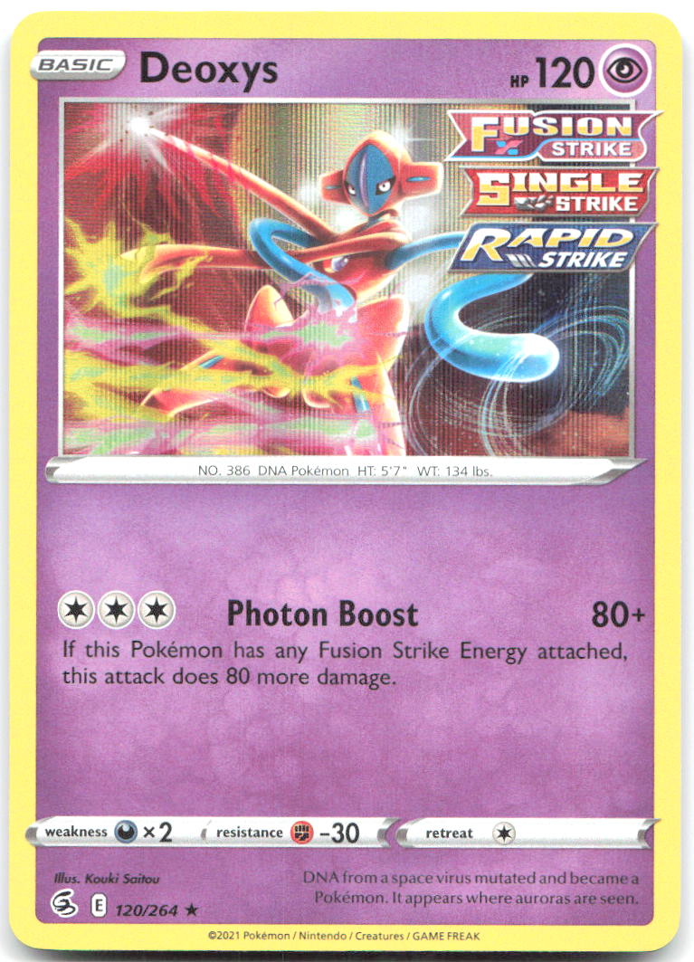 Deoxys Holo Rare SWSH08: Fusion Strike 120/264 NM Kouki Saitou