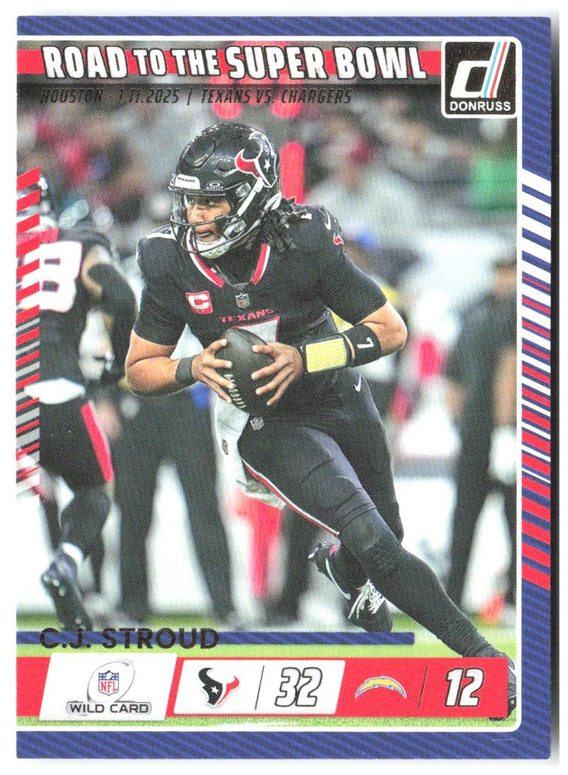 C.J. Stroud Donruss - Road to the Super Bowl Wild Card 1 2025 Houston Texans