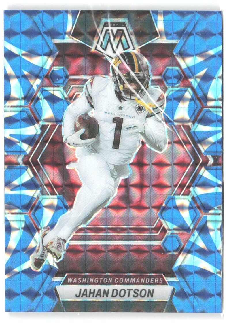 Jahan Dotson Panini Mosaic - Reactive Blue Mosaic 245 2023 Washington Commanders