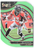 KJ Hamler Panini Select - Neon Green Prizm Die Cut 367 2020 Denver Broncos