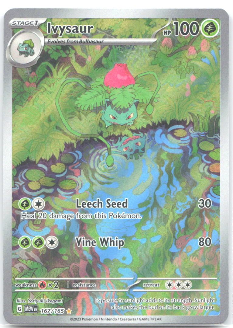 Ivysaur Illustration Rare SV Scarlet & Violet 151 167/165 NM Yoriyuki Ikegami