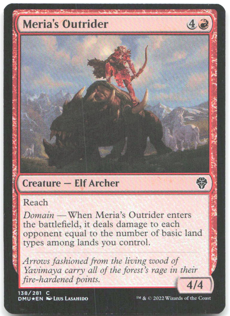 Meria's Outrider Foil C Dominaria United 138 NM Lius Lasahido