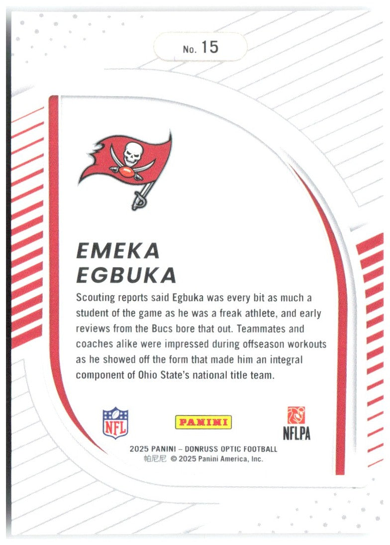 Emeka Egbuka Donruss Optic - Hidden Potential 15 2025 Tampa Bay Buccaneers