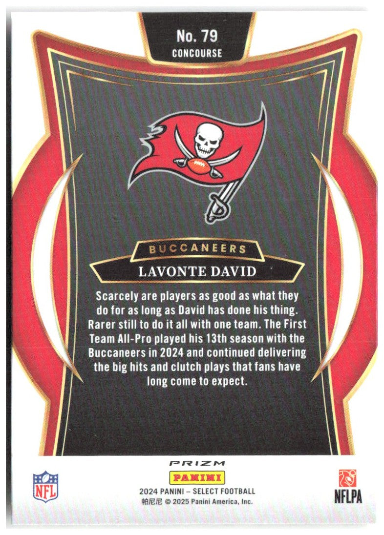 Lavonte David Select - Red & Yellow Prizm Shock 79 2024 Tampa Bay Buccaneers