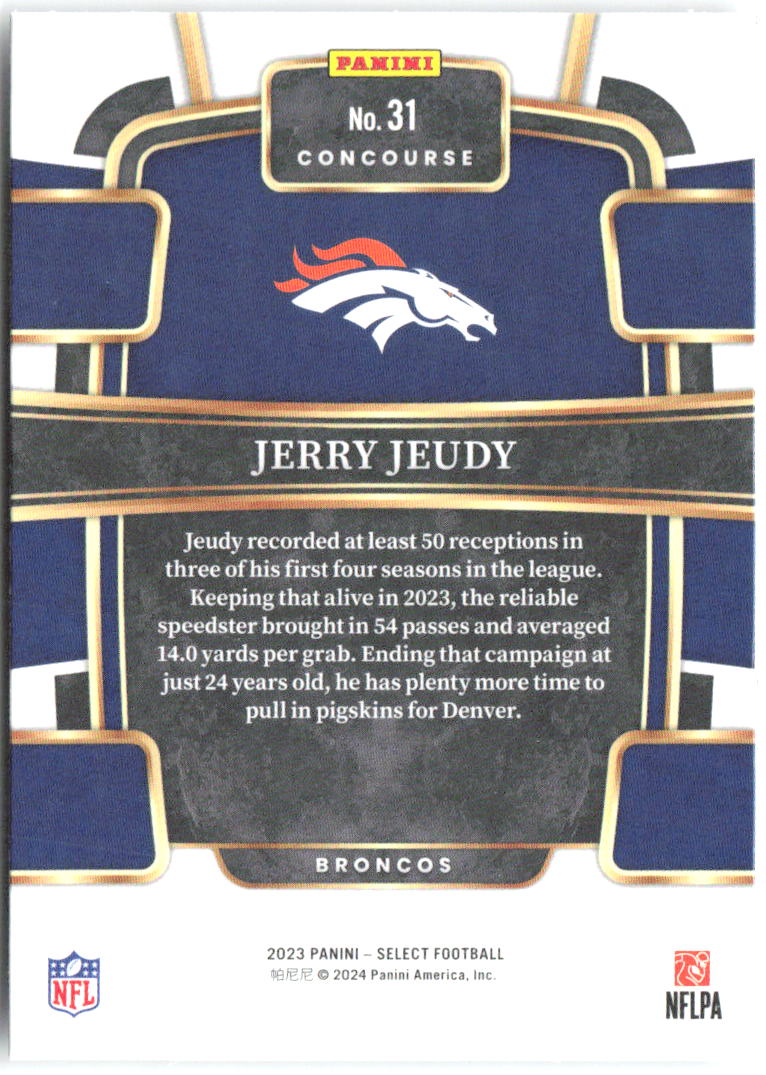 Jerry Jeudy Panini Select 31 2023 Denver Broncos