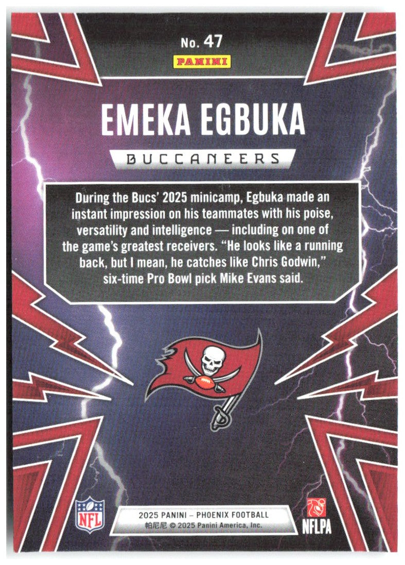 Emeka Egbuka Panini Phoenix - Thunderbirds 47 2025 Tampa Bay Buccaneers