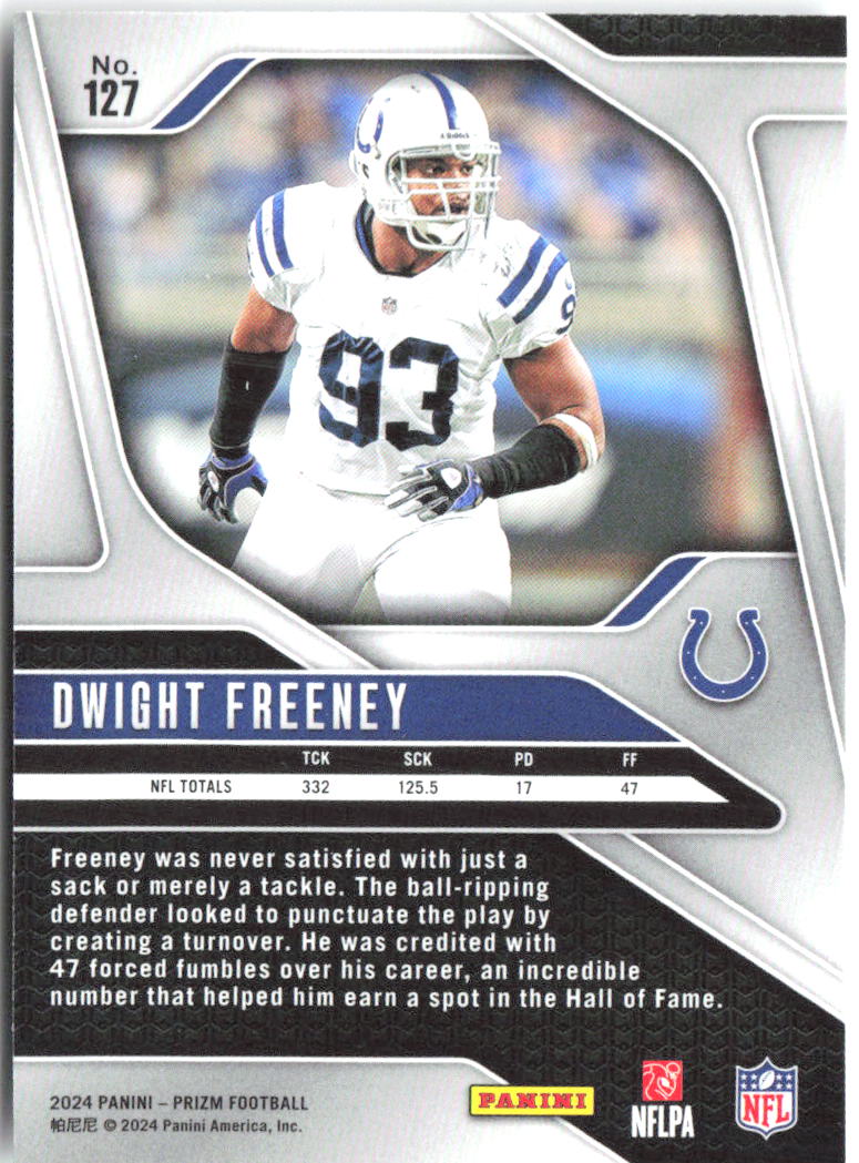 Dwight Freeney Panini Prizm 127 2024 Indianapolis Colts