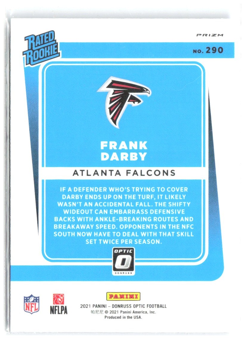 Frank Darby Donruss Optic - Blue Scope 290 2021 Atlanta Falcons