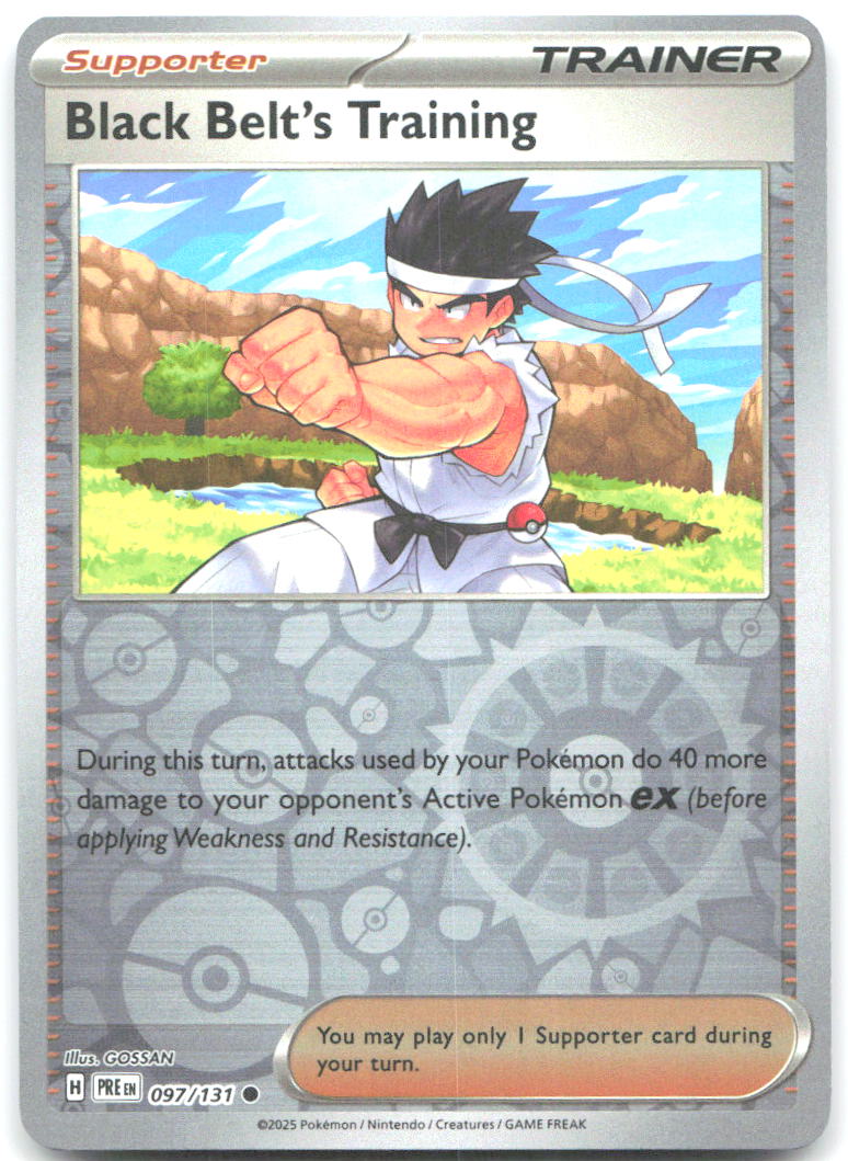 Black Belt's Training Reverse Holo  SV: Prismatic Evolutions 097/131 NM GOSSAN